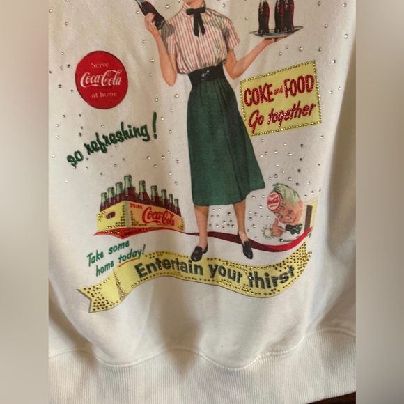 Fixdesign High End Coca-Cola Zip Up Jacket Hood Detachable Real Fur Trim Medium - Picture 4 of 7